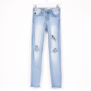 Kancan Light Wash Distressed Skinny Jeans